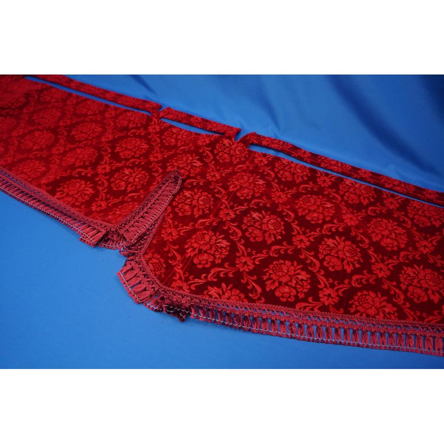 17スーパーグレート用 ローレル 縦柄 ダッシュマット レッド