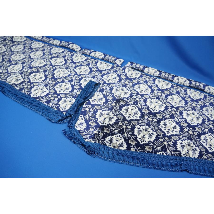 17スーパーグレート用 新格子 縦柄 ダッシュマット 濃紺 : トラック