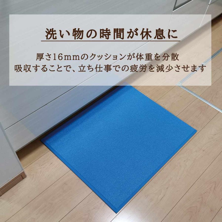 疲労軽減マット（大）足ラクーン厚み16mm×650mm×1050mm : 建材Ladyに