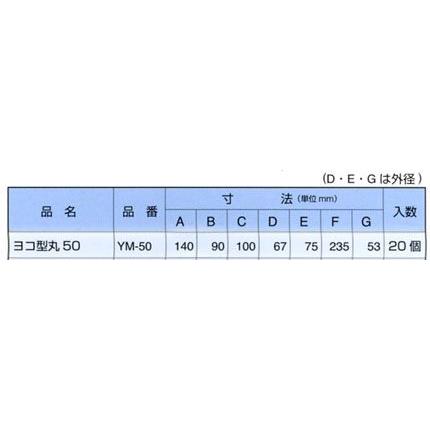 FRPドレン【ヨコ型丸50】YM-50 20個入(1ケ−ス)|kenzai-wanipark|03