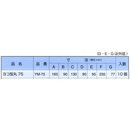 FRPドレンYM-75　10個入　(1ケ−ス)