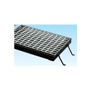 グレーチング溝蓋用110度開閉式　並目ノンスリップ グレーチング本体寸法700&times;389&times;50mm 形式記号WM-X46‐950グレーチング本体・受枠セット