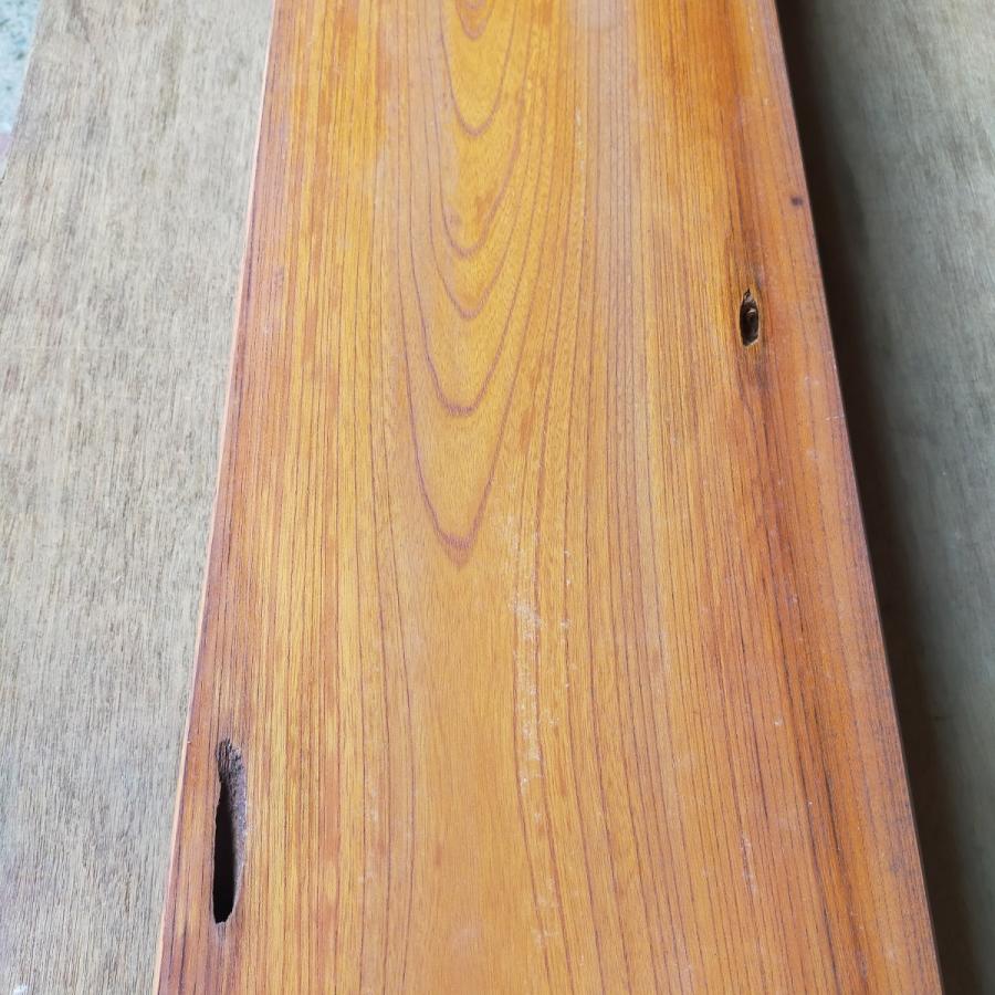 欅 式台・花台 高さ11.3cm×幅25.5cm×長さ121cm 塗装あり/棚