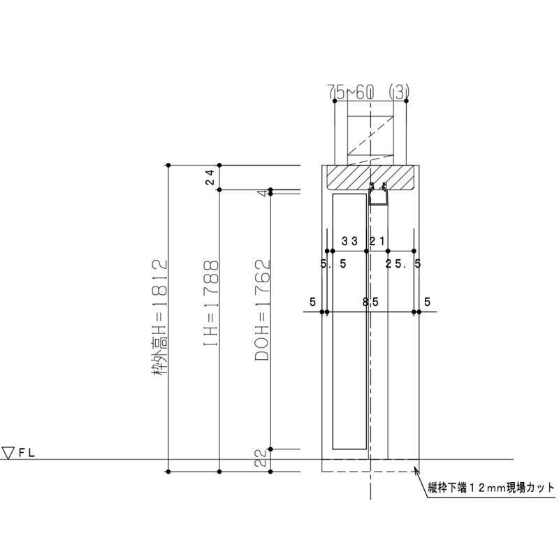 開きドア 枠外寸法 高さ1812 幅778 枠幅95 レバーハンドル付き アーバンモードa フラットデザイン 右吊元 ｌｎ色 ｅｉｄａｉ特注品 051 建材屋 Com ヤフーショップ 通販 Yahoo ショッピング