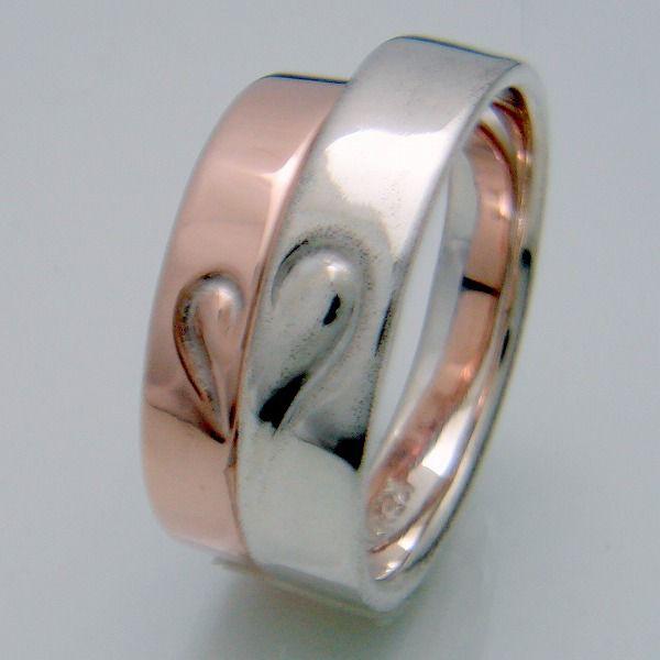 ペアリング　SRC2979,2980　ピンク＆プラチナシルバー