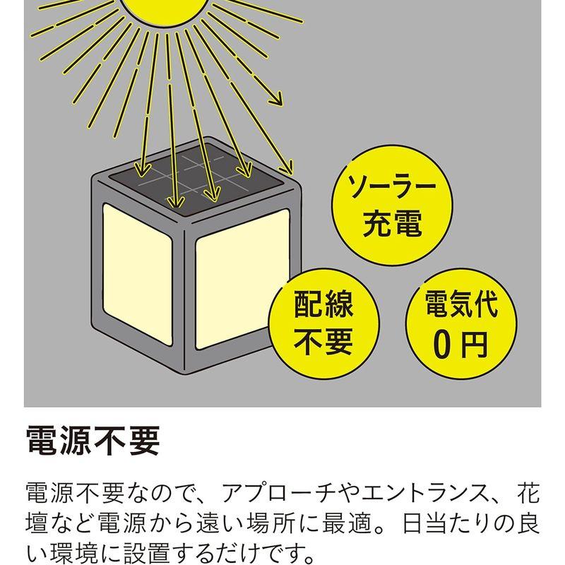 タカショー(Takasho) ソーラーライト ひかりノベーション サンチャージ 道のひかり 2個セット アクリル グレー LGS-LH01P - 14