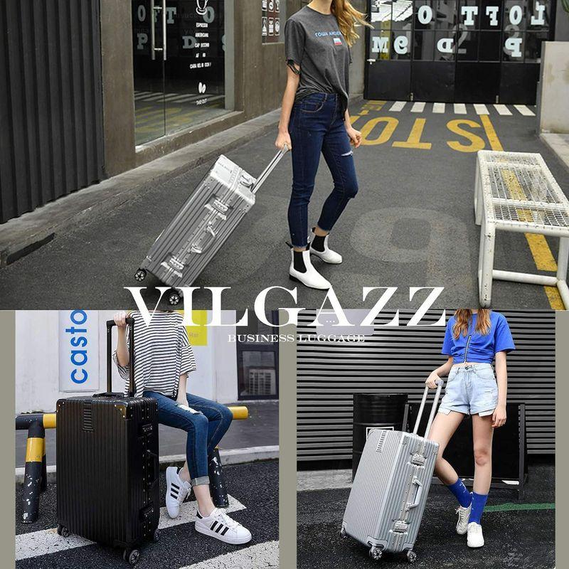 Vilgazz スーツケース キャリーケース 機内持ち込み アルミフレームタイプ 耐衝撃 キャリーバッグ 超軽量 キャリーバック TSAロッ スーツケース キャリーケース 機内持ち込み アルミフレームタイプ 耐衝撃 キャリーバッグ 超軽量 キャリーバック TSAロッ