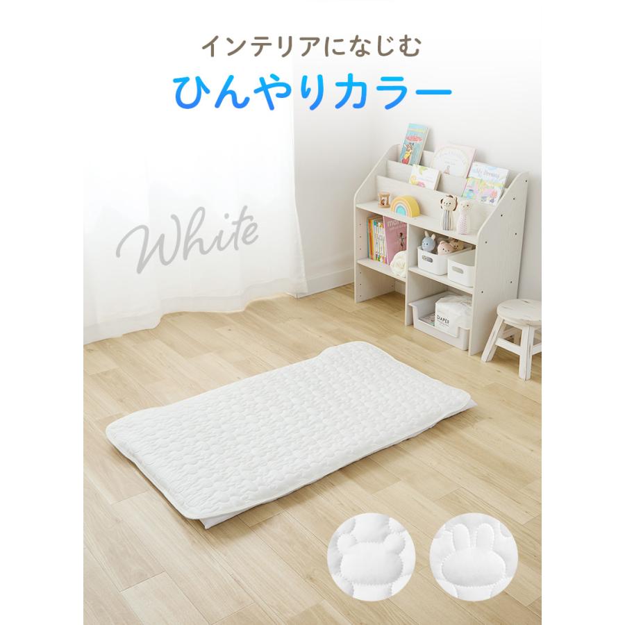 マットレス、夏、冬用の敷きパッド2枚付きベビーベッドミニホワイト