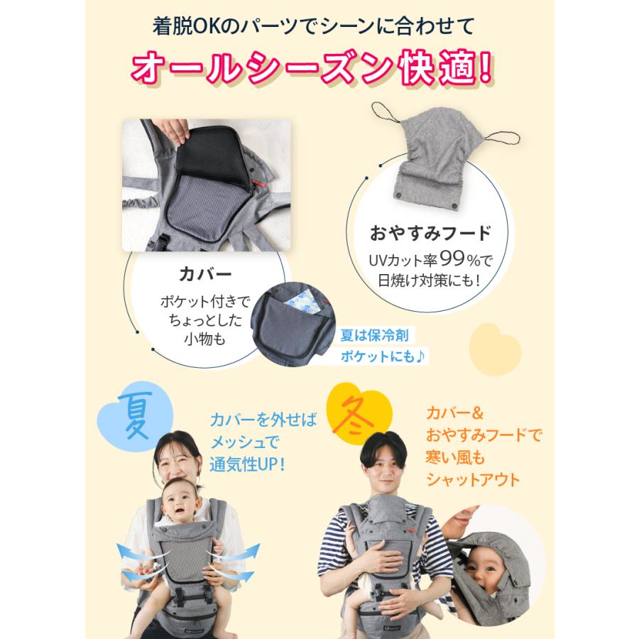 (ケラッタ) ヒップシート 抱っこひも ダイヤルヒップシート ショルダー付き 対面抱っこ 前向き抱っこ 横抱きの画像