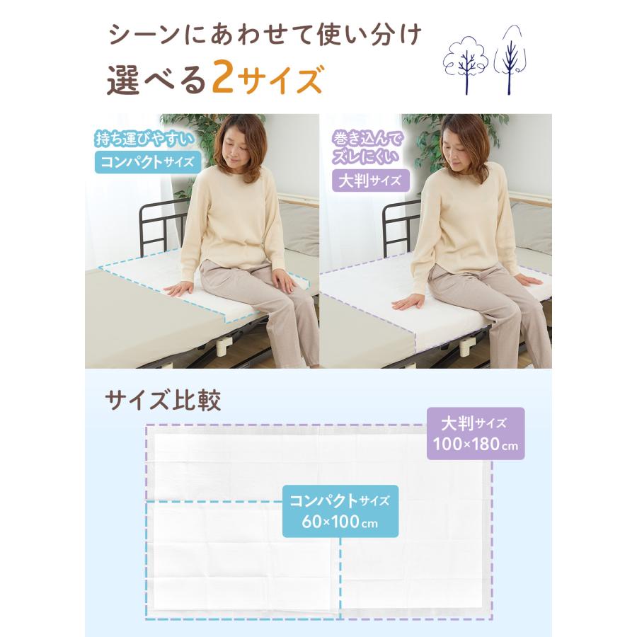 kerata（ケラッタ） 使い捨て 防水シーツ 介護 部分用 60×100cm 30枚