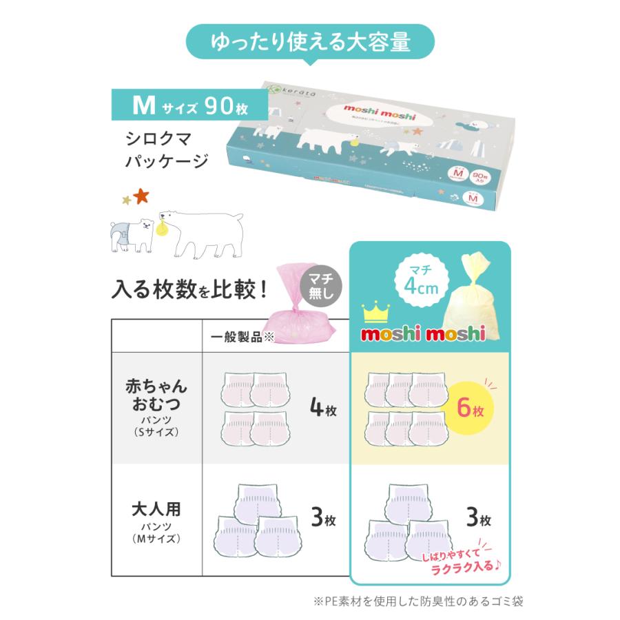 kerata（ケラッタ） moshimoshi おむつ 防臭袋 S 2箱セット 臭わない