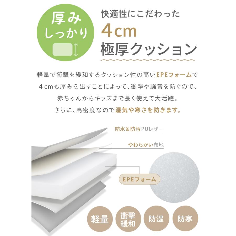 kerata（ケラッタ） プレイマット シームレス ベビー 折りたたみ