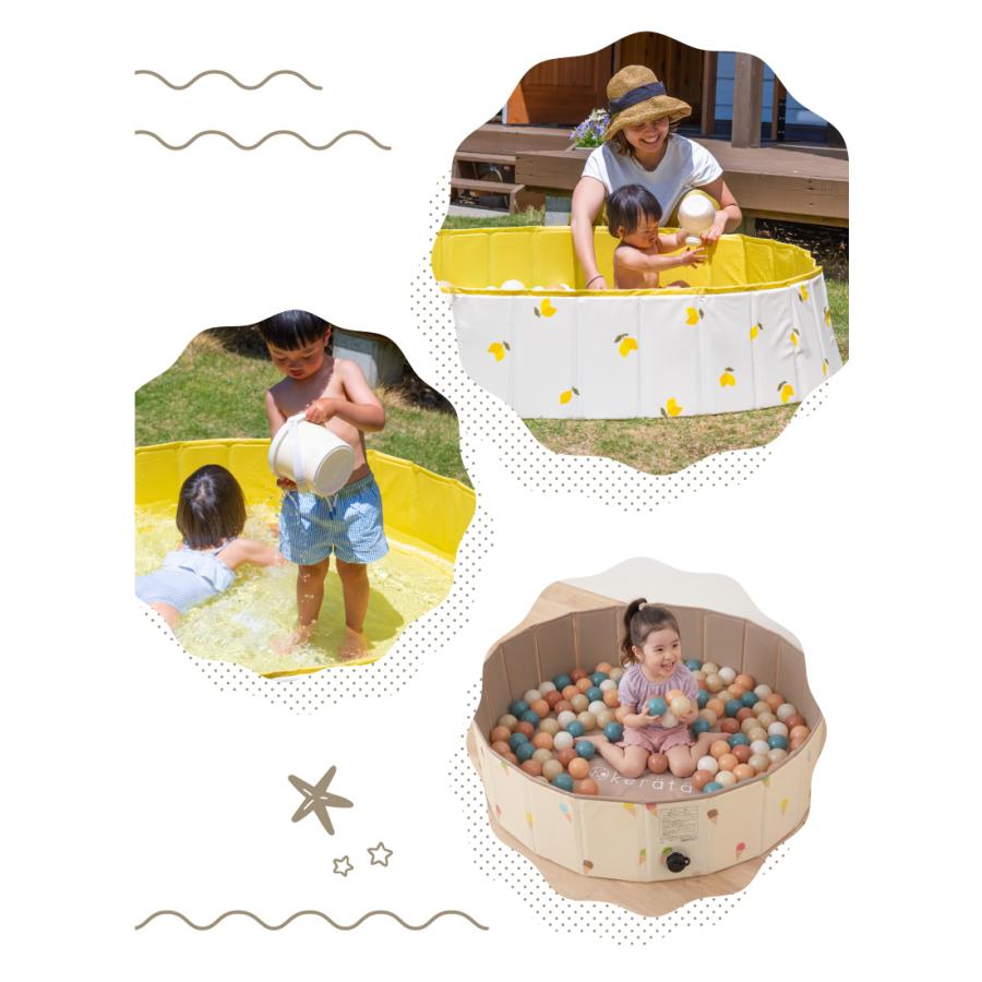 (ケラッタ) プール 折りたたみ 空気入れ不要 100×25cm 140×30cm 家庭用 子供用 赤ちゃん 丸型 円形 チェリー レモン アイスクリーム 折り畳み ボールプール |  | 13
