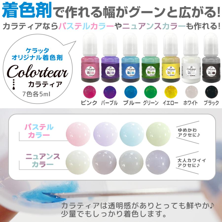 (ケラッタ) ツールキット レジン 初心者 セット UVライト 着色剤7色 スティック パレット｜kerata｜04