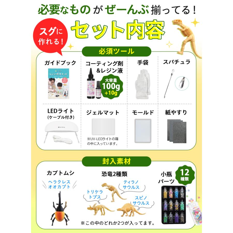 kerata（ケラッタ） レジン セット 自由研究 標本 キット 夏休み 工作