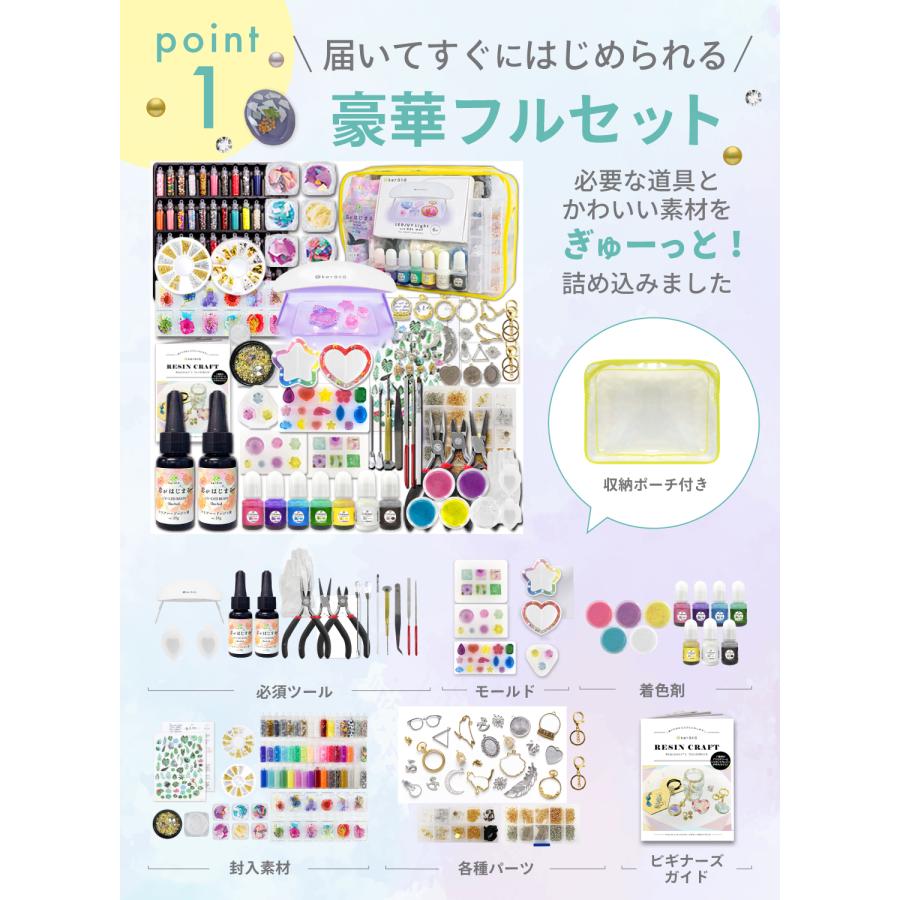 kerata（ケラッタ） レジンセット 初心者 子供 ライト付き スターター