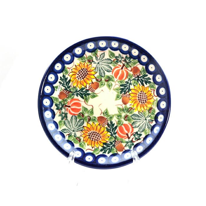 平皿φ16cm[K1101-DU422]【ポーリッシュポタリー[ポーランド食器・陶器