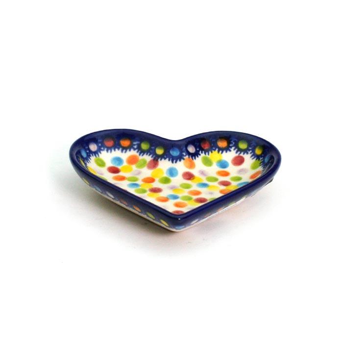 ハートプレート・小(V392-C133)【ポーリッシュポタリー[ポーランド食器