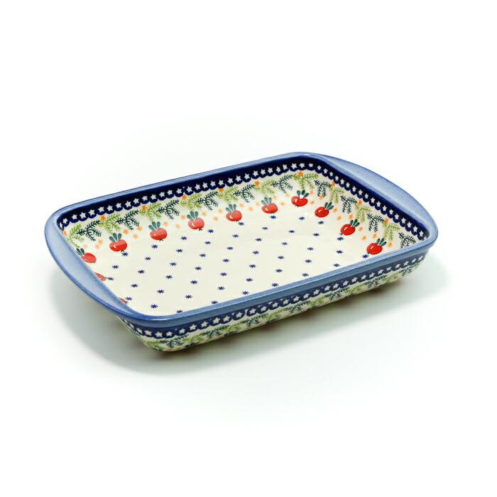 オーブン皿・スクエア・大[W225-133]【ポーリッシュポタリー