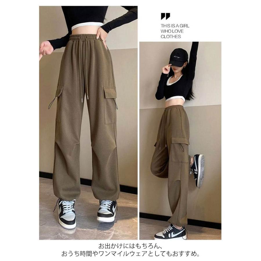 裏起毛パンツ カーゴパンツ 体型カバー 冬 パンツ 裏起毛 秋 レディース ジョガーパンツ スウェットパンツ ボトムス あったか チノパン ガウチョ｜kete1239ju｜11