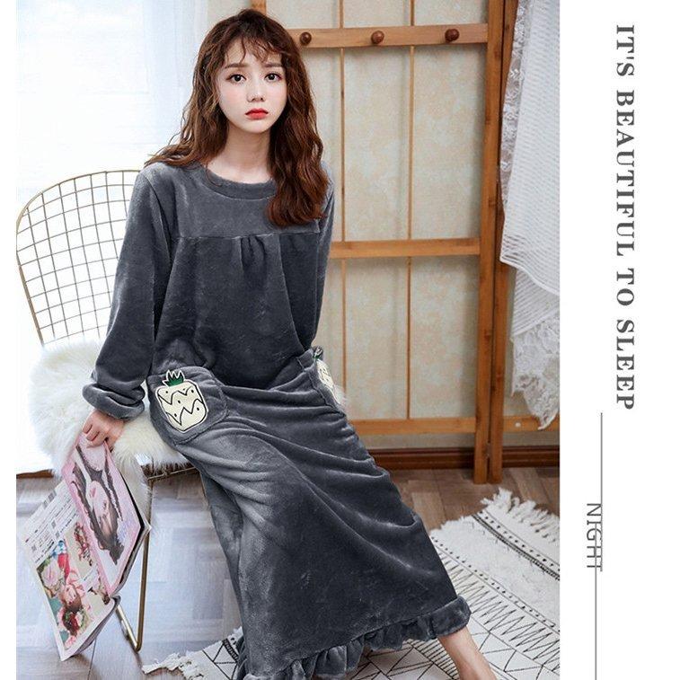 ルームウェア レディース ワンピース もこもこ パジャマ ワンピース レディース かわいい 長袖 秋冬 部屋着 ワンピース ロングワンピース マキシ 大流行中