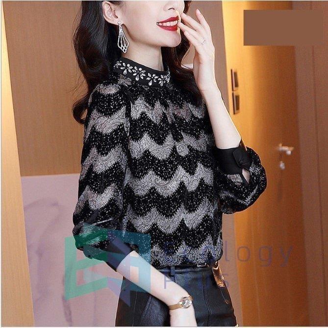 定番人気 ブラウス トップス レディース ブラウス 長袖 き フォーマル Ol 通勤 冬 秋 春 大人 着痩せ お洒落 大きいサイズ 立ち襟 総レース シャツ 長袖 サイズ F Pathwaysfl Org