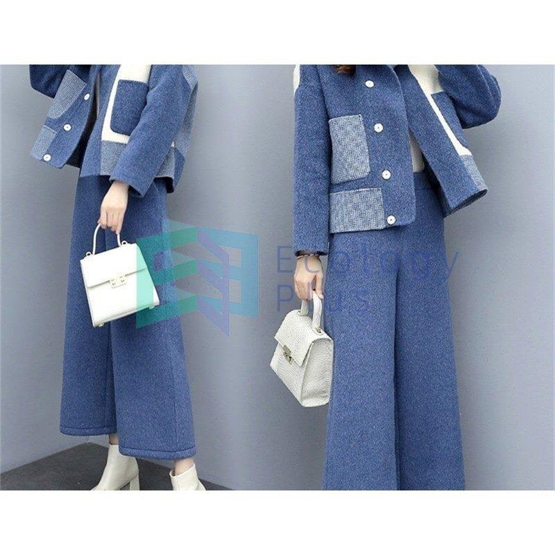 パンツセットアップ ワイドパンツ レディース 秋 冬 パンツ ガウチョパンツ コート アウター 通勤 入学式 卒業式 フォーマル チェック柄 30代 超特価sale開催