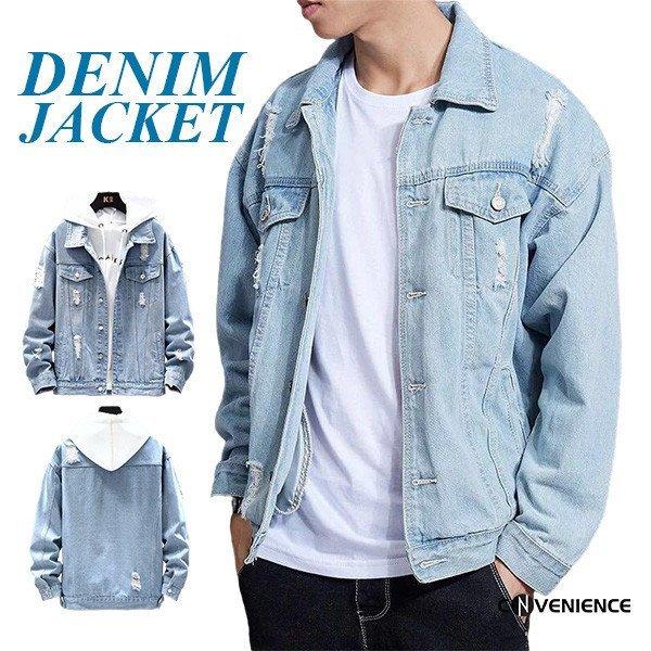 新品本物 ジャケット Gジャン デニムジャケット メンズ ジャケット ジージャ メンズ Gジャン デニムジャケット デニム ジャケット ジージャン ダメージ加工 アウター デニム かっこいい ブルゾン ジャンバー 大きいサイズ 通 Www Threeriversofs Com