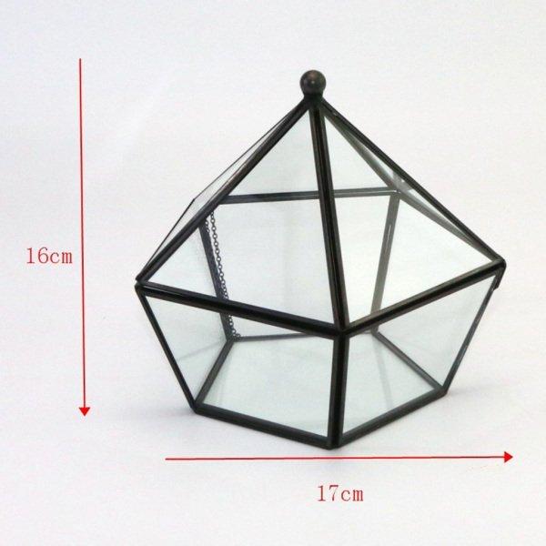 お1人様1点限り ガラステラリウムコンテナ幾何学的な多肉植物プランターゴールデン五角形l