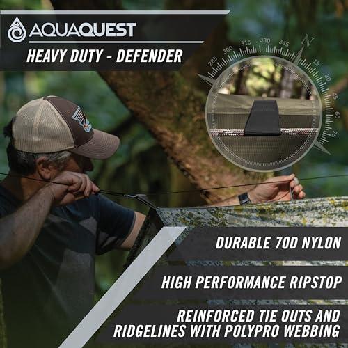 Aqua Quest(アクアクエスト) Defender タープ 防水 強力ナイロン 3m x 2m オリーブ AQUAQUEST 並行輸入品｜kevin-store｜08