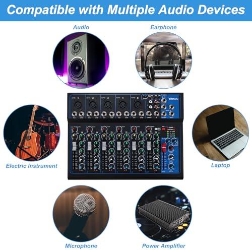 4/7 Channel Professional Powered Mixer Power Mixing Live Studio  並行輸入品｜kevin-store｜08