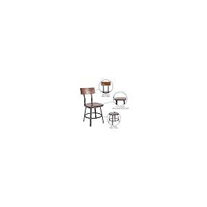 Flash Furniture Flint Series Rustic Walnut Restaurant Chair with  並行輸入品｜kevin-store｜09