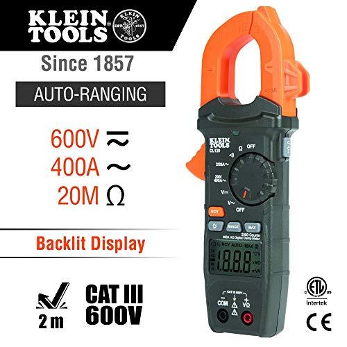 新しいスタイル Klein Tools CL120 Digital Clamp Meter， Auto Ranging 400 Amp AC/DC 並行輸入品