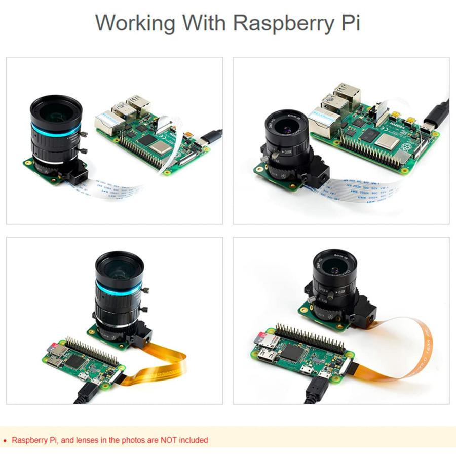 Raspberry Pi HQカメラモジュール ケース付き Raspberry Pi 4B/3B+/3B/2B/A+/Zero/W 並行輸入品｜kevin-store｜07