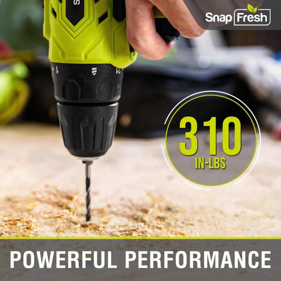 SnapFresh Cordless Drill   20V Cordless Drill with Battery and C 並行輸入品｜kevin-store｜04