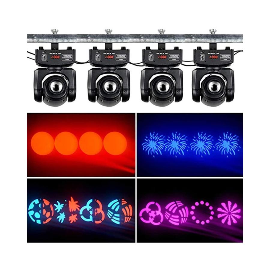 BETOPPER DJ 移動ヘッドライト ストロボスポット LED ステージライト 8色 9/11 チャンネル照明 DMX 512 並行輸入品｜kevin-store｜04