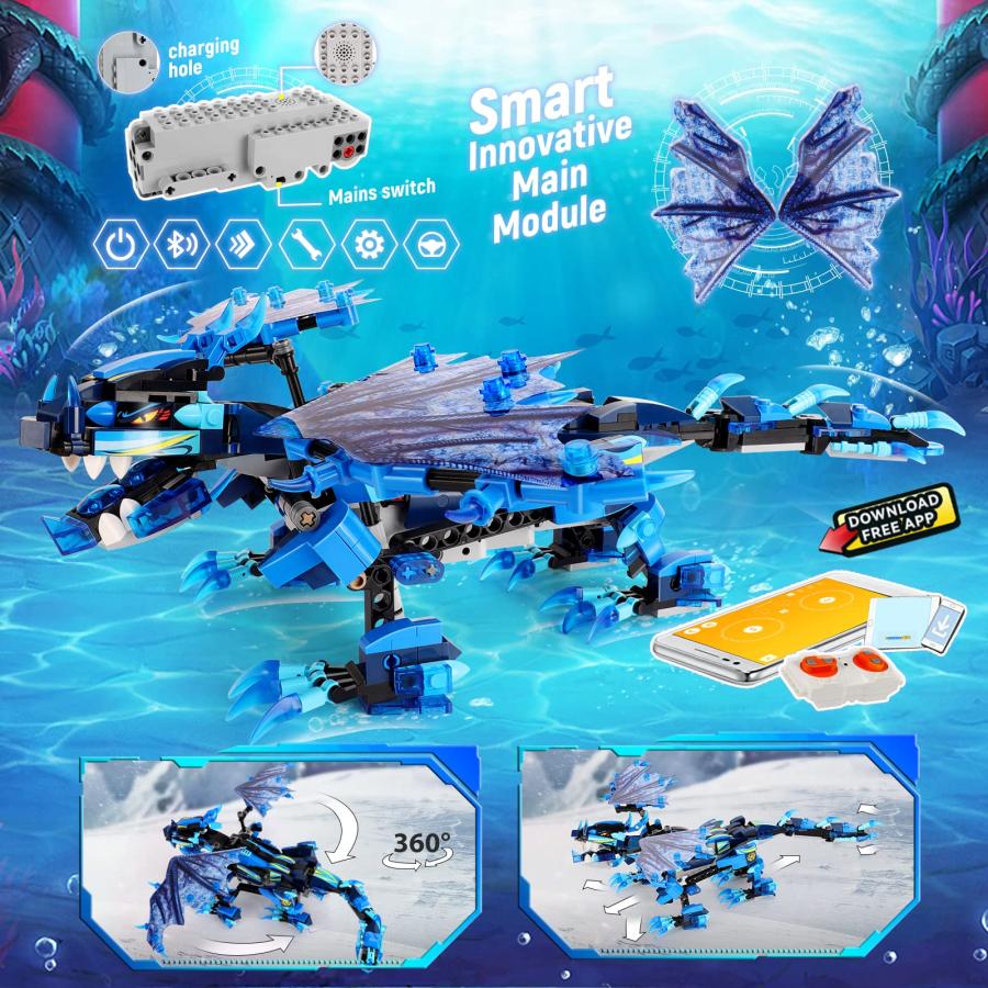 Sillbird Hurricane Dragon Building Kit, Remote & APP Controlled  並行輸入品｜kevin-store｜04