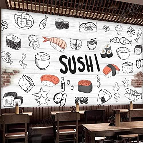 Japanese Cuisine Wall Mural 3D Sushi Restaurant Peel and Stick S 並行輸入品｜kevin-store｜05