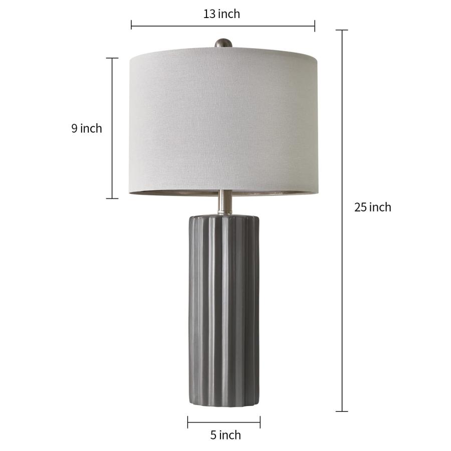 Oneach 25'' Farmhouse Ceramic Table Lamp Set of 2 for Bedroom Li 並行輸入品｜kevin-store｜07