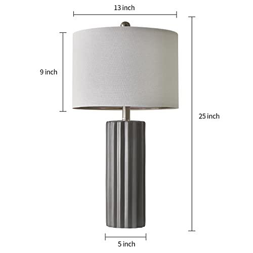 Oneach 25'' Farmhouse Ceramic Table Lamp Set of 2 for Bedroom Li 並行輸入品｜kevin-store｜08