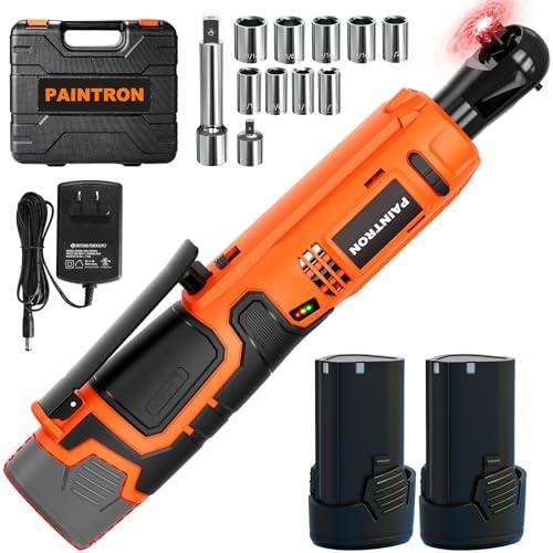 PAINTRON Cordless Electric Ratchet Wrench Kit, 3/8" 12V Power Ra 並行輸入品｜kevin-store｜02