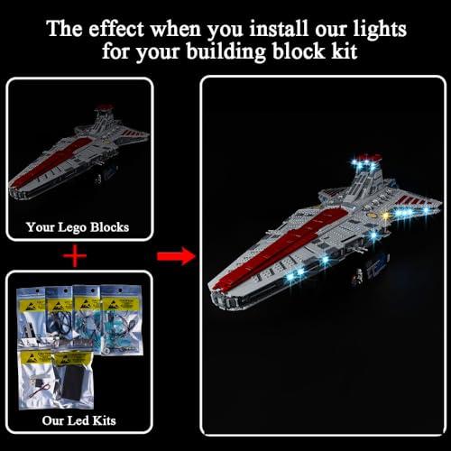 Kyglaring LED Lighting Kit for Lego Star Wars Venator 75367 Buil 並行輸入品｜kevin-store｜05