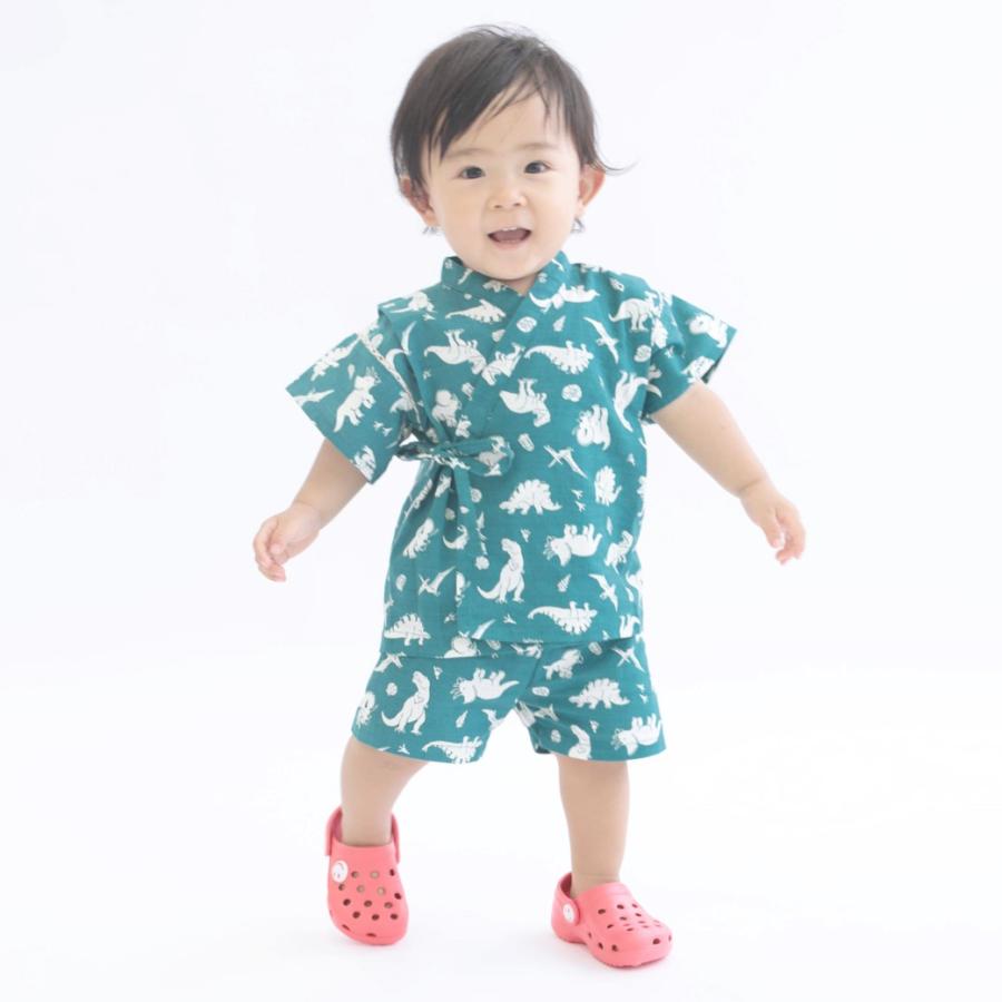 甚平 ベビー キッズ 子供 男の子 お祭り 浴衣 ゆかた 夏 恐竜柄 サザンクロス 甚平スーツ 80 90 95 100 110 a Otogibanashi おとぎばなし 通販 Yahoo ショッピング