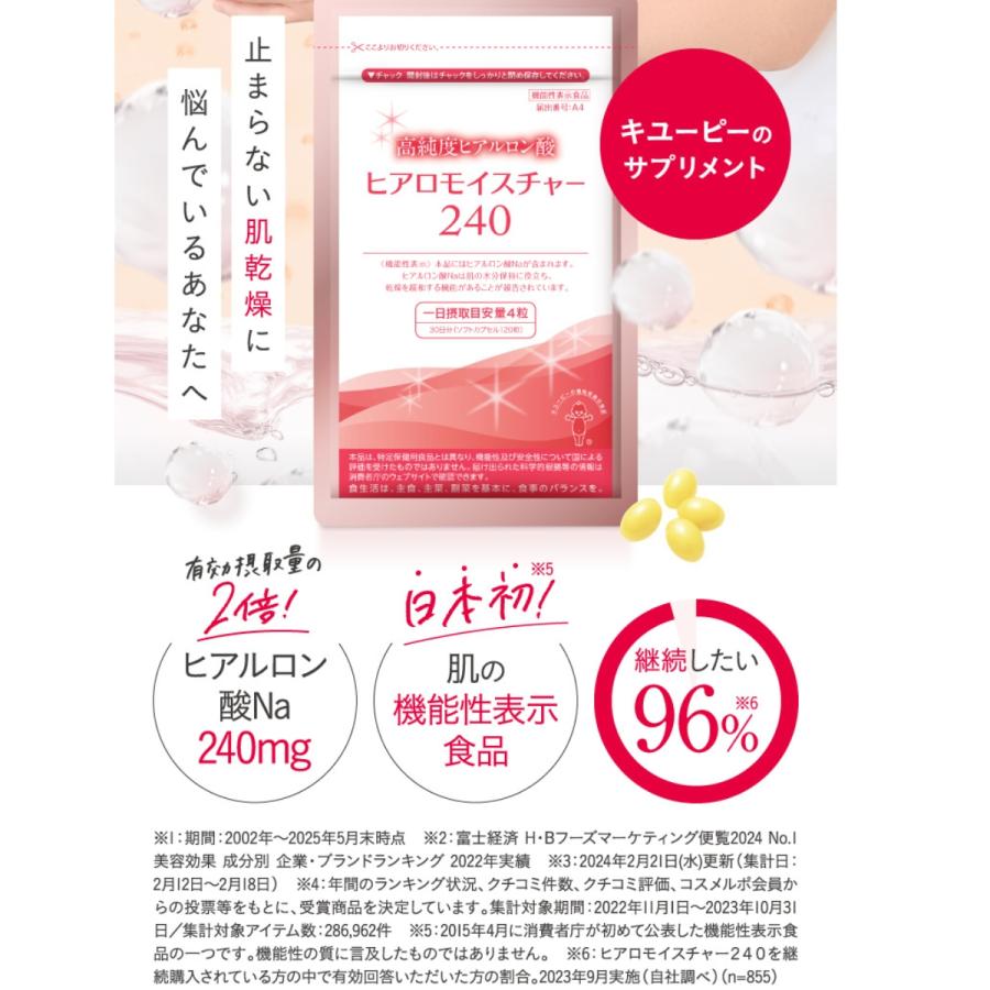 キユーピー 公式 ヒアロモイスチャー240 7日用 28粒 お試し用
