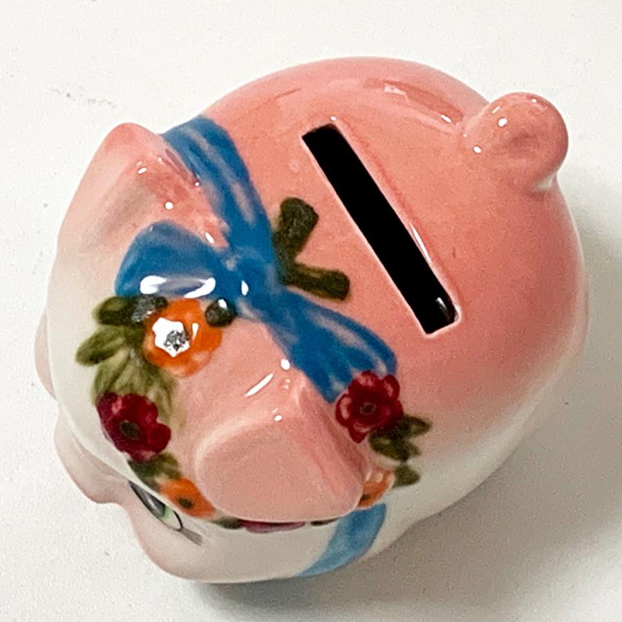 豚の貯金箱 ピギーバンク ブタバンク 豆 ピンク Piggy Bank｜kewpie｜02