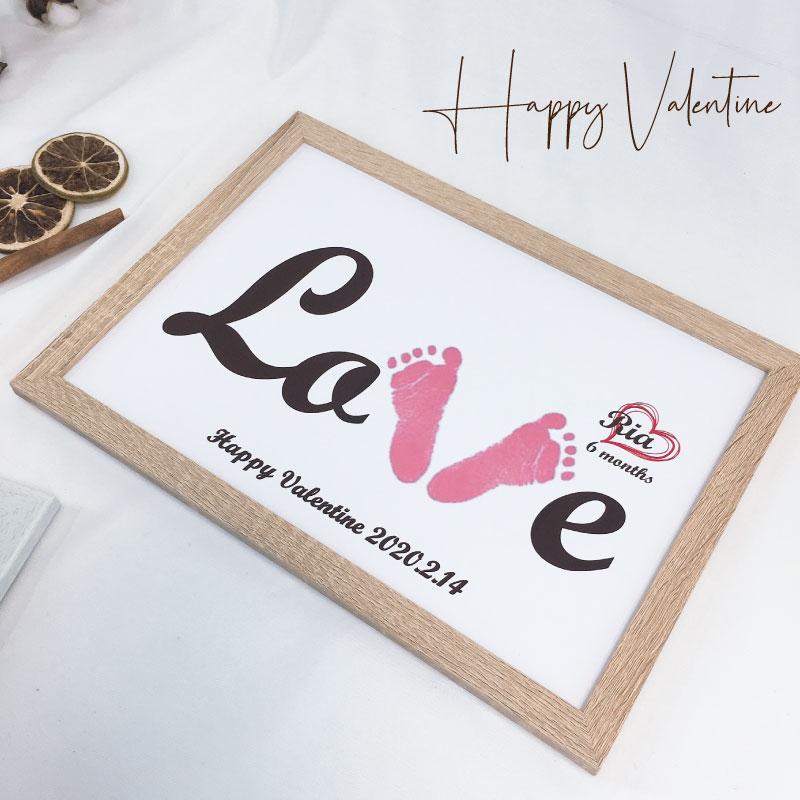 手形 足形 プレゼント【 バレンタイン Love 】 ◇ ポスター スタンプ