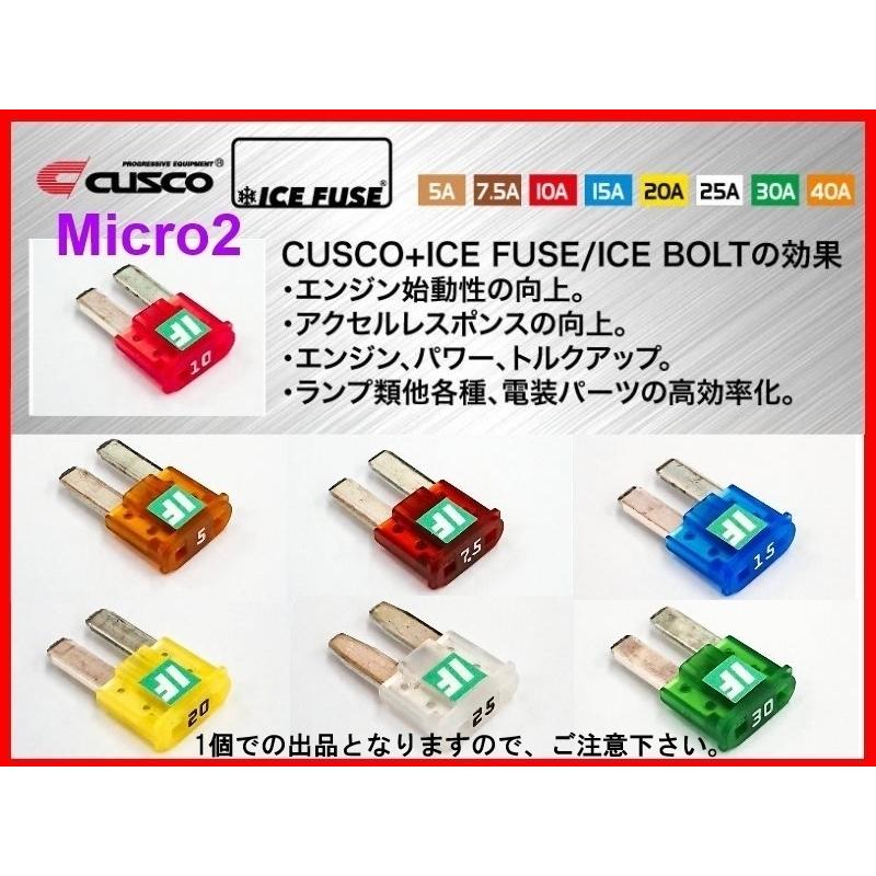 クスコ +アイスヒューズ (Micro2) 5A/7.5A/10A/15A/20A/25A/30A (15個)