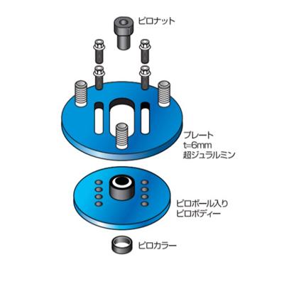 gx61 ピロアッパーマウント　アッパーマウント　ピロ　クスコ　gx71 クスコ（CUSCO） ピロアッパーマウント フロント マーク2/クレスタ