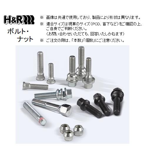 H&R H＆R 60度テーパーボルト (1本) M14×1.25 首下48mm 17HEX