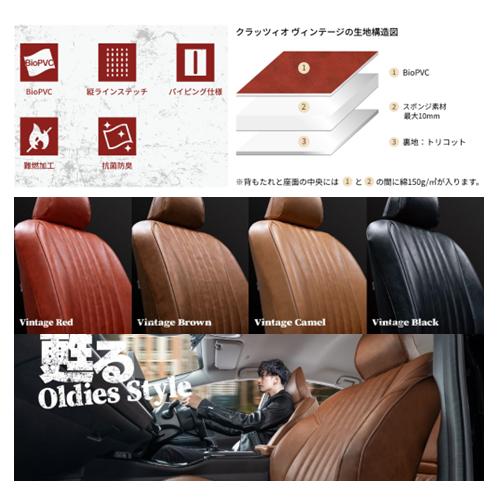 Clazzio クラッツィオ ヴィンテージ シートカバー タウンエース バン 